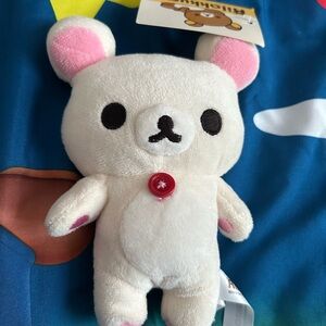 San-X Rilakkuma White Plush Korilakkuma Bear NWT Brand New